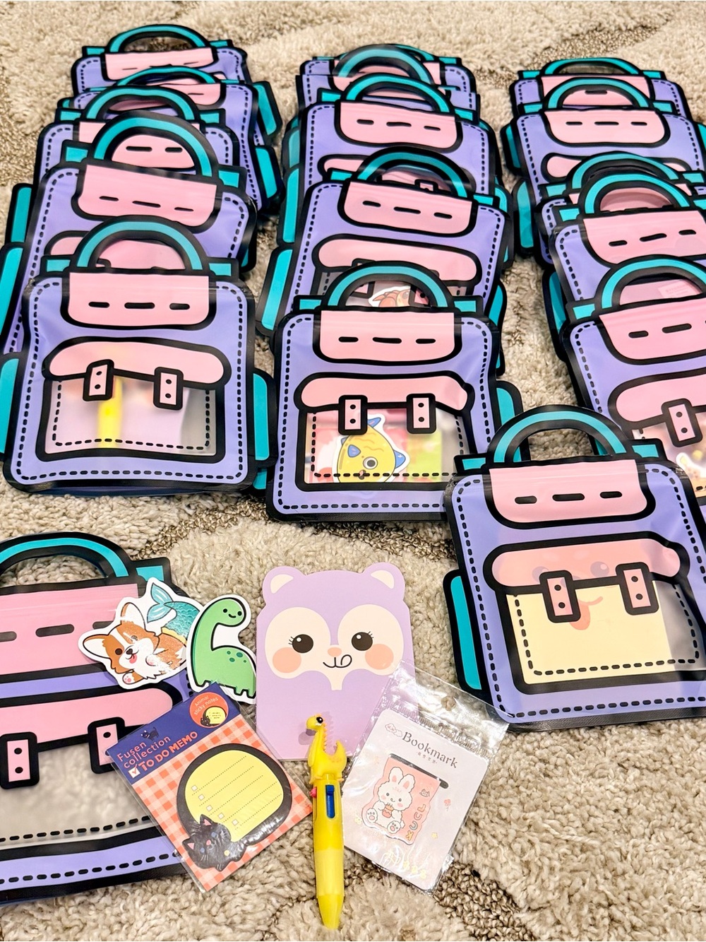 17 Kids Surprise Backpack Activity Set - Purple & Pink